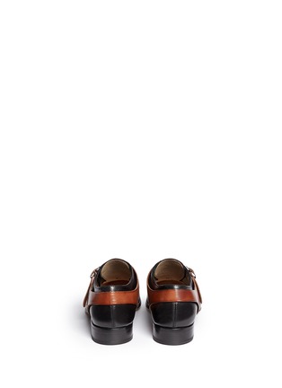 Back View - Click To Enlarge - ALEXANDER MCQUEEN - Harness leather Oxfords
