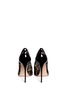 Back View - Click To Enlarge - ALEXANDER MCQUEEN - Leopard spot lace patent leather pumps