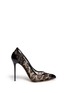 Main View - Click To Enlarge - ALEXANDER MCQUEEN - Leopard spot lace patent leather pumps