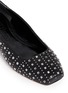 Detail View - Click To Enlarge - ALEXANDER MCQUEEN - Mix stud square toe leather ballerina flats