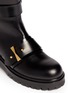 Detail View - Click To Enlarge - ALEXANDER MCQUEEN - Split cuff buckle leather combat boots