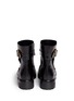 Back View - Click To Enlarge - ALEXANDER MCQUEEN - Split cuff buckle leather combat boots