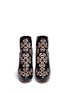 Figure View - Click To Enlarge - ALEXANDER MCQUEEN - Floral perforation leather ankle boots