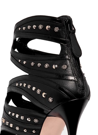 Detail View - Click To Enlarge - ALEXANDER MCQUEEN - Stud cutout leather sandal boots