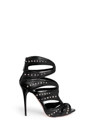 Main View - Click To Enlarge - ALEXANDER MCQUEEN - Stud cutout leather sandal boots