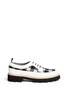 Main View - Click To Enlarge - MSGM - Check wool patent leather Derbies