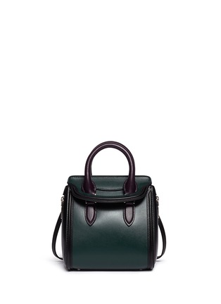 Main View - Click To Enlarge - ALEXANDER MCQUEEN - 'Heroine' mini colourblock leather satchel