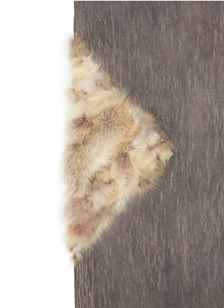 Detail View - Click To Enlarge - CUTULI CULT - Fur panel modal-camel scarf