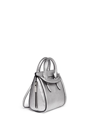 Front View - Click To Enlarge - ALEXANDER MCQUEEN - 'Heroine' mini leather satchel