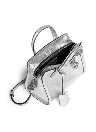 Detail View - Click To Enlarge - ALEXANDER MCQUEEN - 'Padlock' mini metallic leather bag