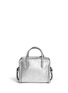 Back View - Click To Enlarge - ALEXANDER MCQUEEN - 'Padlock' mini metallic leather bag