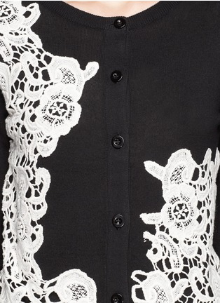Detail View - Click To Enlarge - ALICE & OLIVIA - Cherrie lace appliqué cardigan