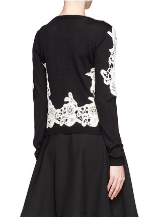 Back View - Click To Enlarge - ALICE & OLIVIA - Cherrie lace appliqué cardigan