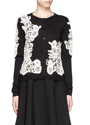 Main View - Click To Enlarge - ALICE & OLIVIA - Cherrie lace appliqué cardigan