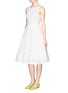 Figure View - Click To Enlarge - ALICE & OLIVIA - Zack lace flare dress