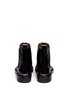 Back View - Click To Enlarge - MARNI - Metal plate zip leather Chelsea boots