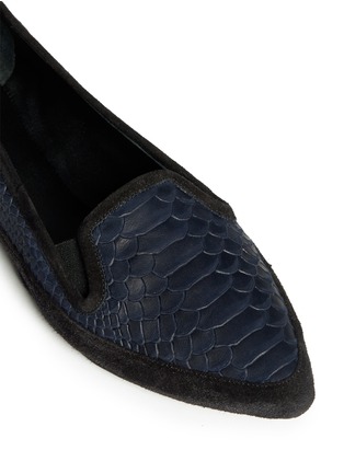 Detail View - Click To Enlarge - PROENZA SCHOULER - Snakeskin effect leather slip-ons