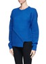 Front View - Click To Enlarge - OPENING CEREMONY - Slash zip alternate wool knit sweater