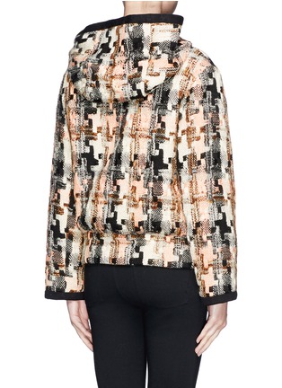 Back View - Click To Enlarge - SEE BY CHLOÉ - Geometric houndstooth wool blend coat