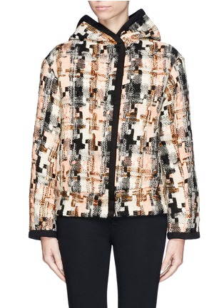 Main View - Click To Enlarge - SEE BY CHLOÉ - Geometric houndstooth wool blend coat