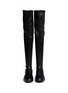 Figure View - Click To Enlarge - GIANVITO ROSSI - Stretch leather thigh high boots