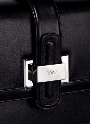 Detail View - Click To Enlarge - RODO - Logo hardware leather crossbody bag
