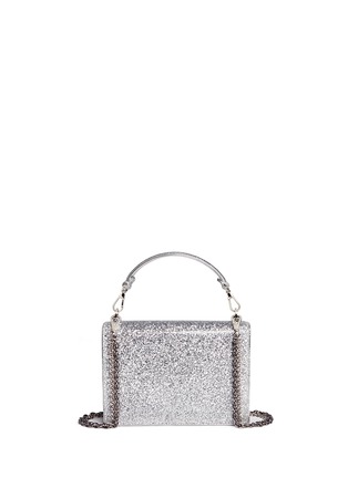 Detail View - Click To Enlarge - RODO - Glitter PVC mirror leather clutch bag