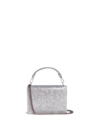Main View - Click To Enlarge - RODO - Glitter PVC mirror leather clutch bag