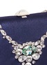  - RODO - Jewelled necklace glitter satin clutch bag