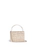 Main View - Click To Enlarge - RODO - Strass embellished metallic leather crossbody clutch