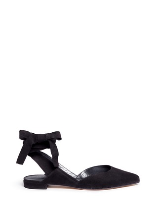 Main View - Click To Enlarge - STUART WEITZMAN - 'Supersonic' wraparound ankle tie flats
