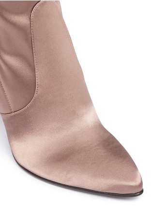 Detail View - Click To Enlarge - STUART WEITZMAN - 'Clinger' stretch satin mid calf boots