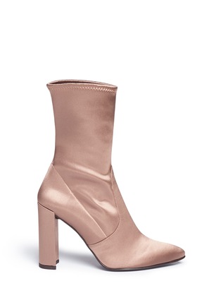 Main View - Click To Enlarge - STUART WEITZMAN - 'Clinger' stretch satin mid calf boots