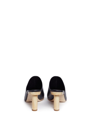 Back View - Click To Enlarge - TIBI - 'Zoe' cylinder heel leather mules
