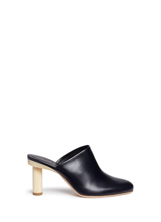Main View - Click To Enlarge - TIBI - 'Zoe' cylinder heel leather mules