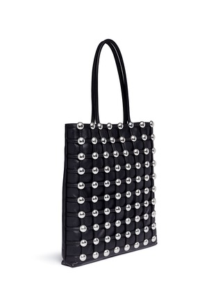 Detail View - Click To Enlarge - ALEXANDER WANG - Dome stud caged leather shopper tote