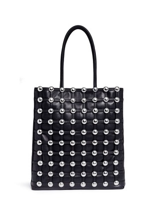 Main View - Click To Enlarge - ALEXANDER WANG - Dome stud caged leather shopper tote