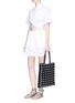 Figure View - Click To Enlarge - ALEXANDER WANG - Dome stud caged leather shopper tote