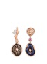 Main View - Click To Enlarge - HETING - 'Mushroom' diamond smoky quartz 18k rose gold asymmetric earrings