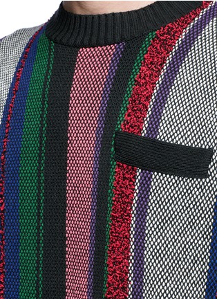 Detail View - Click To Enlarge - SACAI - Mexican stripe knit sweater