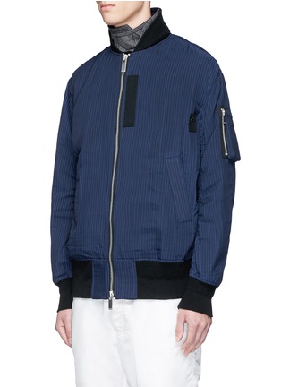 Front View - Click To Enlarge - SACAI - Hickory stripe MA-1 bomber jacket