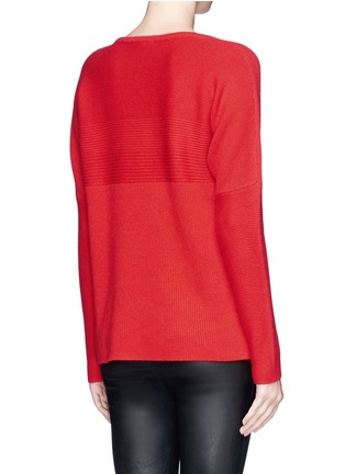 Back View - Click To Enlarge - HELMUT LANG - Plov' high low wool rib sweater