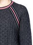 Detail View - Click To Enlarge - T BY ALEXANDER WANG - Cropped cable knit sweater