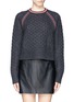 Main View - Click To Enlarge - T BY ALEXANDER WANG - Cropped cable knit sweater
