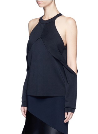 Front View - Click To Enlarge - DION LEE - Sleeve release sleeveless knit top