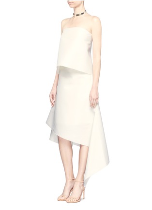Figure View - Click To Enlarge - DION LEE - 'Surface' asymmetric hem organza skirt