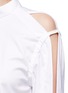 Detail View - Click To Enlarge - DION LEE - Tie open back slit sleeve shirt