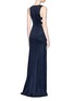 Back View - Click To Enlarge - GALVAN LONDON - Crisscross elastic strap jersey maxi gown
