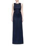 Main View - Click To Enlarge - GALVAN LONDON - Crisscross elastic strap jersey maxi gown
