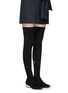 Figure View - Click To Enlarge - RENÉ CAOVILLA - Strass pavé heel thigh high suede boots